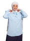 Baby Blue Classic Tape Blouse - Khotwh